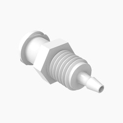 Cole-Parmer Cleanroom Panel-Mount Female Luer to Hose Barb Fittings, Straight Adapter, Nylon 1/16 in. | Buy Online | Cole-Parmer | Fisher Scientific