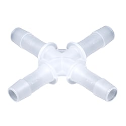 Cole-Parmer Cleanroom Hose Barb Fittings, Cross Union, Animal-Derivative-Free Polypropylene 1/8 in. | Buy Online | Cole-Parmer | Fisher Scientific