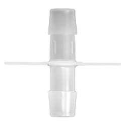 Cole-Parmer Cleanroom Port Disk Hose Barb Fittings, Opposing Barb Ports, Polypropylene 1/2 in. | Buy Online | Cole-Parmer | Fisher Scientific