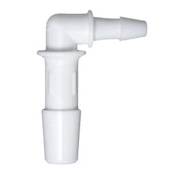 Cole-Parmer Cleanroom Hose Barb Fittings, Reducing Elbow, White Nylon 1/4 in. | Buy Online | Cole-Parmer | Fisher Scientific
