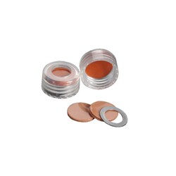 DWK Life Sciences MicroLiter 9 mm ScrewTin Autosampler Vial Caps with FEP/Natural
