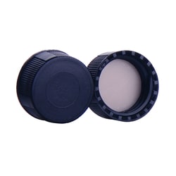 DWK Life Sciences MicroLiter 9 mm Solid Black Screwthread Vial Caps with PTFE/F217 Liner (foamed PE between two solid PE layers)