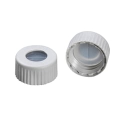 DWK Life Sciences&nbsp;MicroLiter 9 mm ILT LC-Clean&trade; Screw Thread Autosampler Vial Caps with PTFE/Silicone Septa