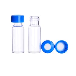 DWK Life Sciences&nbsp;MicroLiter 9 mm Screw Thread Autosampler Vial, Cap, and Septa Assembled Kits with PTFE Septa