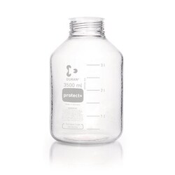 DWK Life Sciences DURAN protect+ graderad genomskinlig laboratorieflaska med bred mun 3.5 L | Buy Online | DWK Life Sciences&trade; | Fisher Scientific