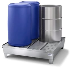 Denios Stainless-Steel Spill Containment Pallets Stainless-Steel Spill