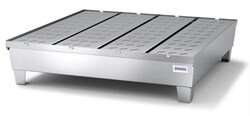 Denios Stainless-Steel Spill Containment Pallets Stainless-Steel Spill