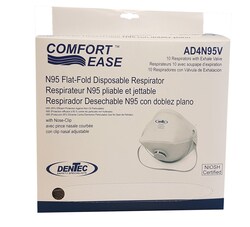 Dentec Safety Comfort-Ease AD4N95 Flat-Fold N95 Respirators:Personal Protective