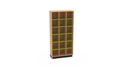 Diversified Spaces Access Cubby with Lime Green Metal Shelves:Education