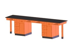 Diversified Spaces™ 4-Station Service Center, Single Faced