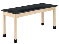 Diversified Spaces™ Maple Table with Plain Apron and Maple Top: Leg Brace Option
