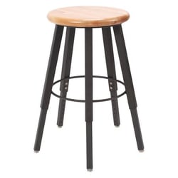 Diversified Spaces™ Wooden Seat Metal Stool