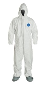 DuPont™ Tyvek™ 400 Hooded Coveralls with Skid-Resistant Boots