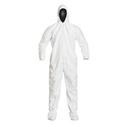 DuPont™ Tyvek™ IsoClean™ Series 105 Hooded Coveralls with Attached Boots, Clean Processed