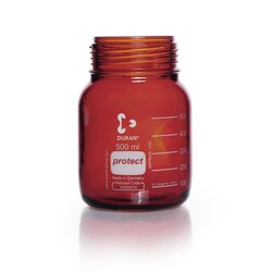 DWK Life Sciences DURAN GLS 80 Protect Laboratory bottle Wide Mouth, Amber, with GLS 80 Thread 500 mL | Buy Online | DWK Life Sciences | Fisher Scientific
