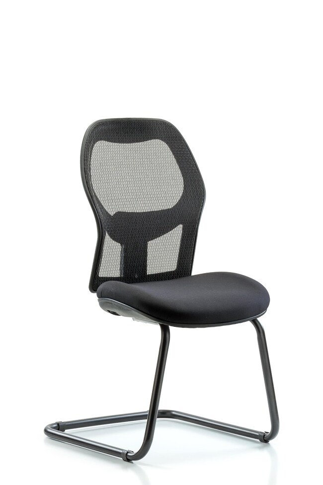 Modern Executive Mesh Chair Sled Base Arms