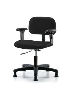 Fisherbrand&trade;&nbsp;Core Vinyl Chair - Desk Height with Adjustable Arms and Stationary Glides in Grade B Vinyl