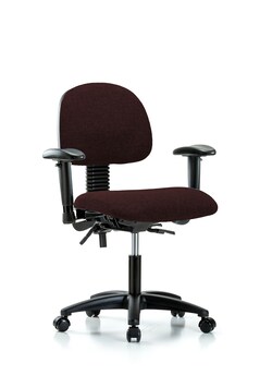 Fisherbrand&trade;&nbsp;Fabric Chair - Desk Height with Seat Tilt, Adjustable Arms, and Casters in Fabric