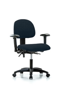Fisherbrand&trade;&nbsp;Fabric Chair - Desk Height with Seat Tilt, Adjustable Arms, and Casters in Fabric