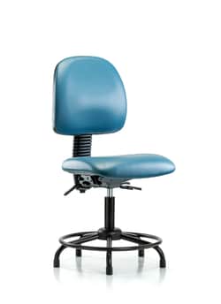 Fisherbrand&trade;&nbsp;Vinyl Chair - Desk Height with Round Tube Base, Medium Back, Seat Tilt, and Stationary Glides in Grade B Vinyl