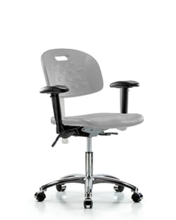 Fisherbrand™ Polyurethane Tractor Stool - Medium Bench Height with Stationary Glides in Polyurethane