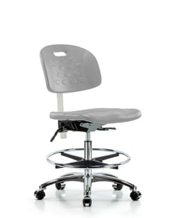 Fisherbrand™ Erie Polyurethane Chair - Desk Height with Adjustable Arms and Casters in Polyurethane