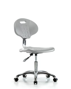 Fisherbrand™ Erie Polyurethane Chair - Desk Height with Adjustable Arms, Round Tube Base and Stationary Glides in Polyurethane