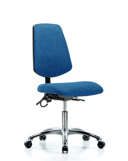 Fisherbrand™ Fabric ESD Chair - Desk Height with Medium Back and ESD Casters in ESD Fabric
