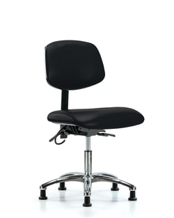 Fisherbrand™ Vinyl ESD Chair - Desk Height with ESD Stationary Glides in ESD Vinyl