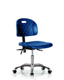Fisherbrand&trade;&nbsp;Newport Industrial Polyurethane Chair Chrome - Desk Height with Casters in Polyurethane