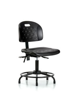 Fisherbrand™ Newport Industrial Polyurethane Chair with Round Tube Base - Desk Height with Seat Tilt and Stationary Glides in Polyurethane