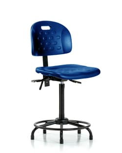 Fisherbrand&trade;&nbsp;Newport Industrial Polyurethane Chair with Round Tube Base - High Bench Height with Stationary Glides in Polyurethane