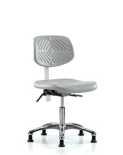 Fisherbrand™ Class 100 Polyurethane Clean Room Chair - Desk Height with Seat Tilt and Stationary Glides