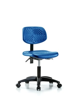 Fisherbrand&trade;&nbsp;Polyurethane Chair - Desk Height with Seat Tilt and Casters in Black Polyurethane