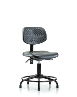 Fisherbrand™ Polyurethane Chair Round Tube Base - Desk Height with Seat Tilt and Stationary Glides in Polyurethane