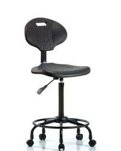 Fisherbrand&trade;&nbsp;Erie Polyurethane Chair - High Bench Height with Round Tube Base and Casters in Polyurethane