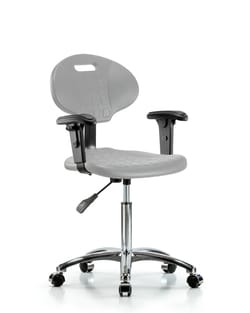 Fisherbrand&trade;&nbsp;Erie Polyurethane Chair Chrome - Medium Bench Height with Chrome Casters in Polyurethane