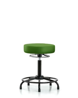 Fisherbrand™ Vinyl Stool without Back - Medium Bench Height with Round Tube Base and Stationary Glides in Grade A Vinyl