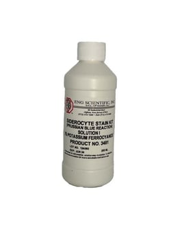 ENG Scientific&nbsp;Siderocyte Stain Kit, Potassium Ferrocyanide (2%)