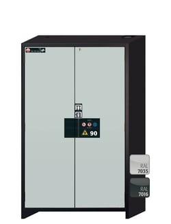 Asecos™ Q-PEGASUS-90 Two-Door Light Gray Safety Storage Cabinets