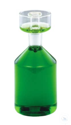 Behr Labor Technik BSB nach DEV H 51: Karlsruher Flasche, 100 ml,mit Stopfen,