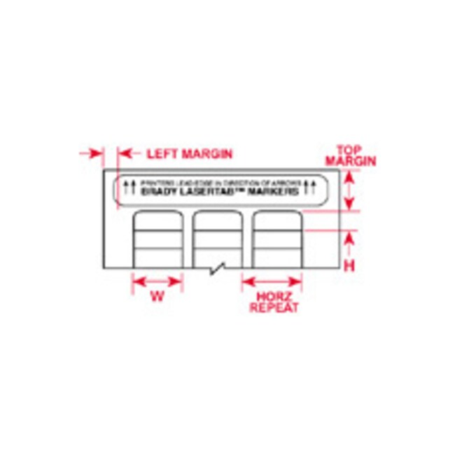 Brady™ LaserTab Laser Printable B707 Polyester Labels LaserTab Laser