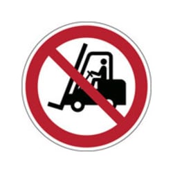 Brady&trade;&nbsp;Polypropylene: ISO Safety Sign - No access for fork lift trucks and other industrial vehicles
