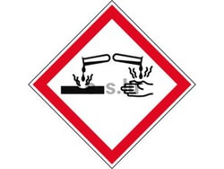 Brady™ GHS-symbol - frätande, individuella markörer på rulle