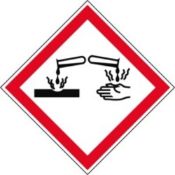 Brady™ GHS Symbol - Corrosive, Continuous roll