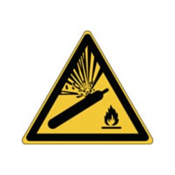 Brady™ ISO Safety Sign without Text - Danger: Pressurized Cylinder