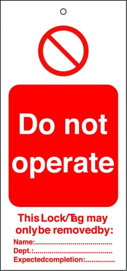 Brady™ Warning Tags: Do Not Operate