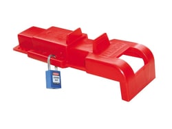 Brady Polypropylene Non-Conductive Ball Valve Lockout Red | Buy Online | Brady&trade; | Fisher Scientific