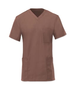 Alexandra Unisex Scrub Tunic, Brown Small | Buy Online | Alexandra&trade; | Fisher Scientific