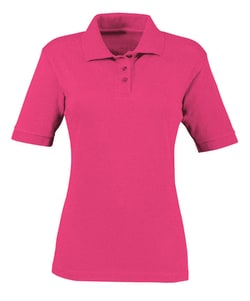 Alexandra Women's Polo Shirt with Ribbed Collar and Cuffs, Bright Pink Small | Buy Online | Alexandra&trade; | Fisher Scientific
